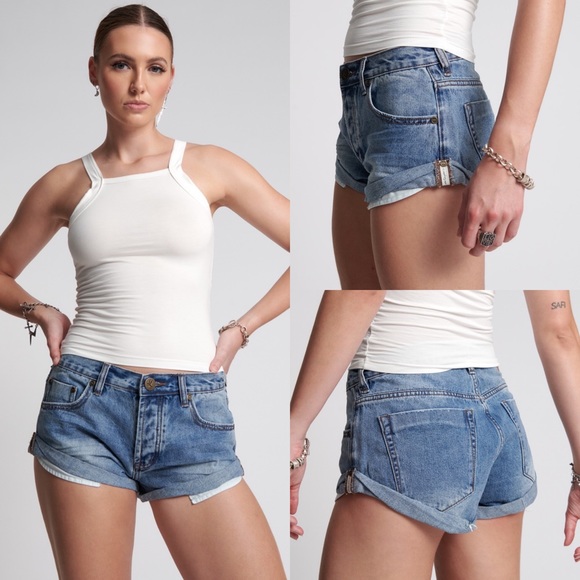 One Teaspoon Pants - 🆕 One Teaspoon Cobaine Bandits denim short